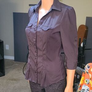 Cotton express chocolate button up